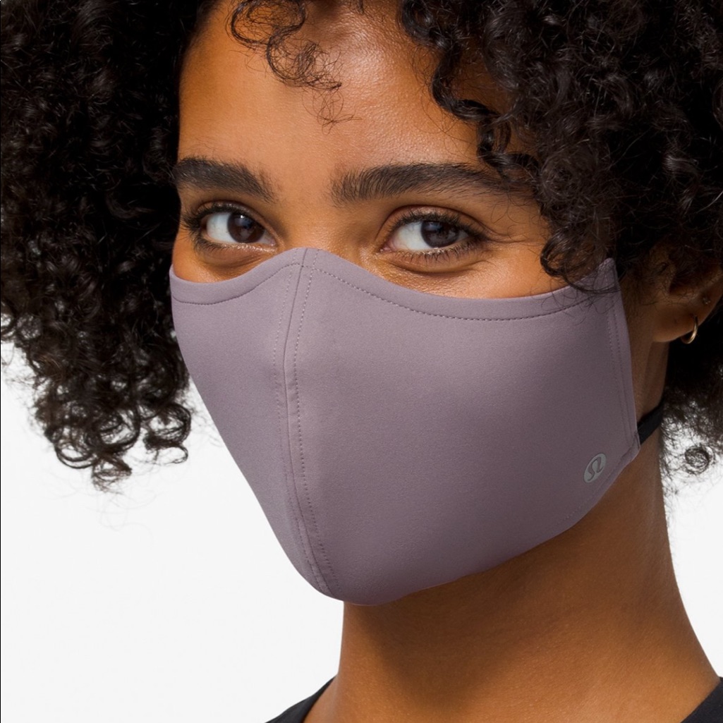 Nwt Lululemon Double Strap Face Mask In Color Violet Verbena